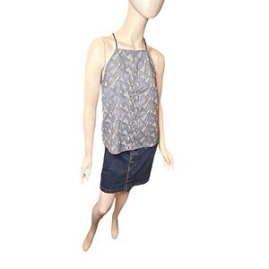 NEW Doe & Rae Blue Halter Top Medium